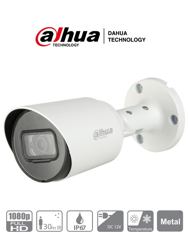 DAHUA HAC-HFW1200T-36- Camara Bullet de 2 Megapixeles/ Lente Fijo de 3.6mm/ 83°/ Smart IR 30 Metros/ IP67/ Metalica/ BLC/ HLC/ DWDR/ TVI AHD y CBVS/ - DAHUA HAC-HFW1200T-36- Camara Bullet de 2 Megapixeles/ Lente Fijo de 3.6mm/ 83°/ Smart IR 30 Metros/ IP67/ Metalica/ BLC/ HLC/ DWDR/ TVI AHD y CBVS/ -